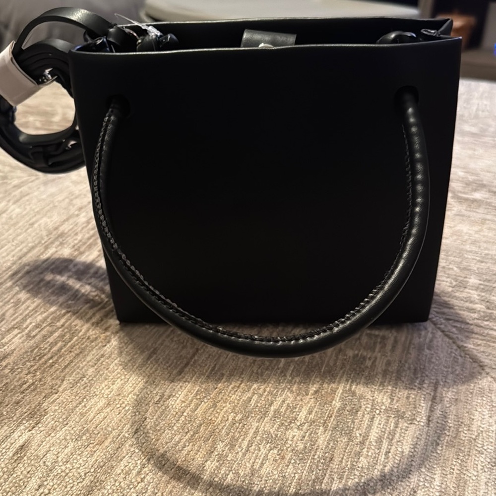 Black Mini Bags with Structured Shape